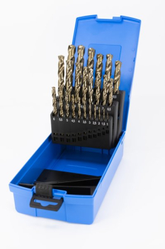 M25 HSCo DIN338 DRILL SET 1.0mm - 13.0mm x 0.5mm M25 HSCo DIN338 DRILL SET 1.0mm - 13.0mm x 0.5mm