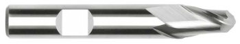 2 Flute HSCo Flatted Shank Ball Nose Short Series Slot Drills (DIN 327)